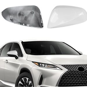 Pearl White Direct Replacement Side Mirror Covers Caps for 2015-2021 Lexus NX200